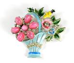 Coro Flower Basket Brooch