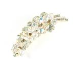 DeLizza and Elster Crystal Rhinestone AB Faceted Bead Brooch