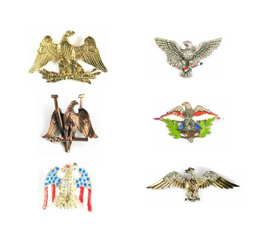 Eagle pins collage