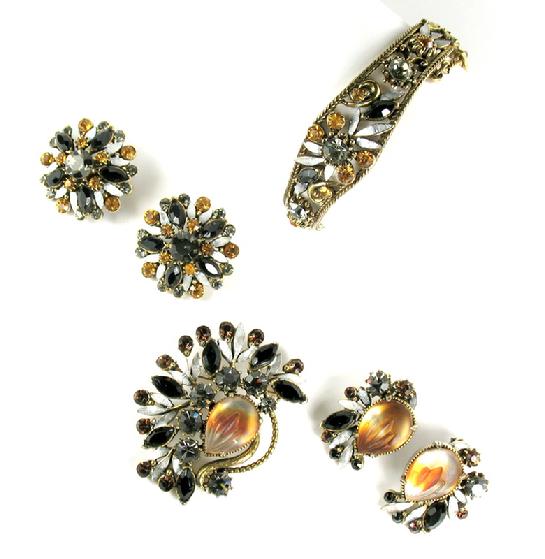 florenza topaz rhinestone set